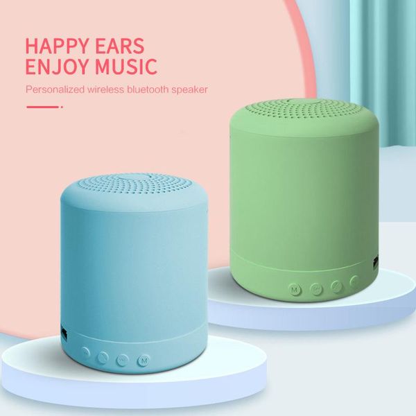 

macaron bluetooth portable speaker wireless speakers stereo loudspeaker mini column music bass 5w outdoor speaker waterproof