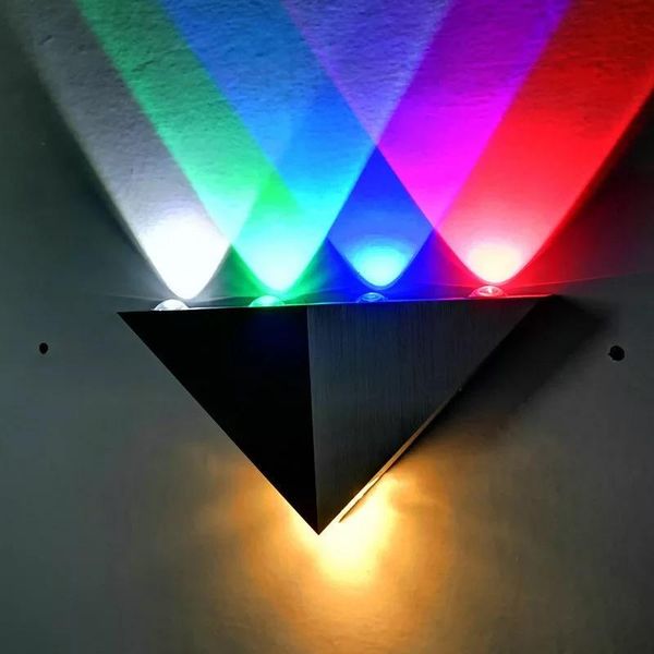 

wall lamp modern led light 5w aluminum body triangle bedroom home lighting fixture bathroom colorful