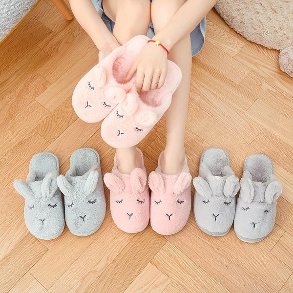 

slipper children slippers winter home shoes big girls plush indoor women wooden floor soft bottom fashion, Black;grey