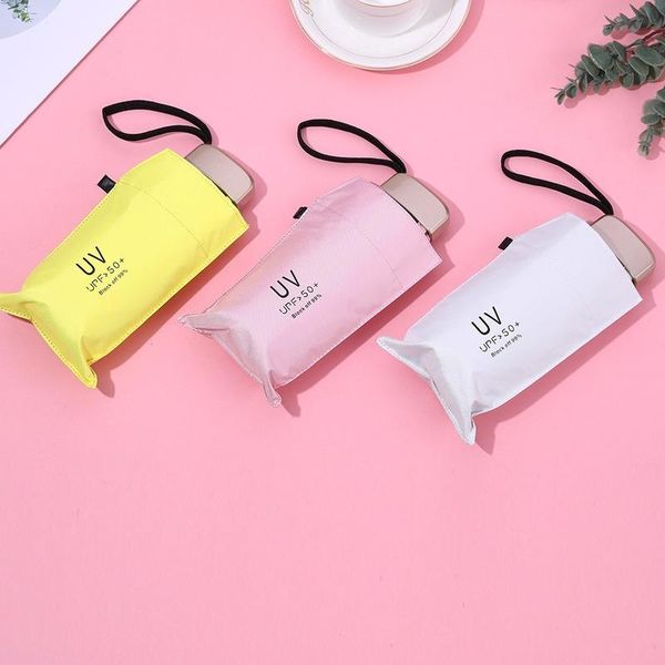 

umbrellas ultralight mini umbrella female folding anti-ultraviolet sun and rain dual-use pocket