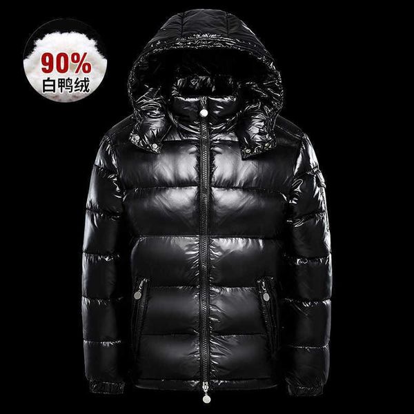 

men's down & parkas down et black bright face male and female couple large coat hooded thickened parker tooling