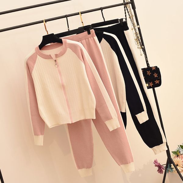 

2021 Apring New Autumn Arrivals Long Sleeve with Zipper Top Pants Two Female Ensemble Tracksuits Q5zf, Gray