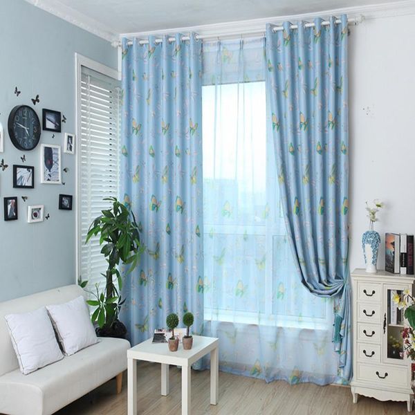 

curtain & drapes butterfly printing shade curtains for living dining room bedroom.