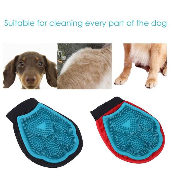 

dog apparel pet massage gloves fur grooming brush comb bathing tool plastic