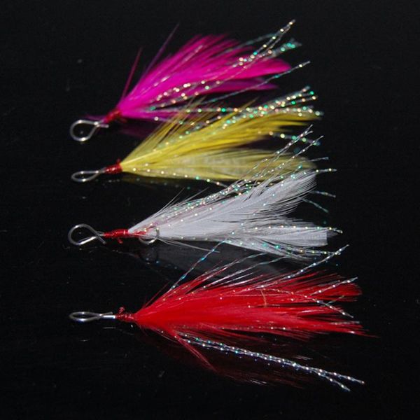

fishing hooks 50pcs accessories lure minnow spoon hook hang feather