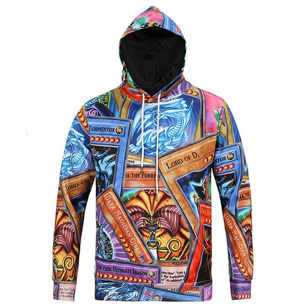 

fashion2021 mens leisure men's fashion 3d digital printing hoodie, Black