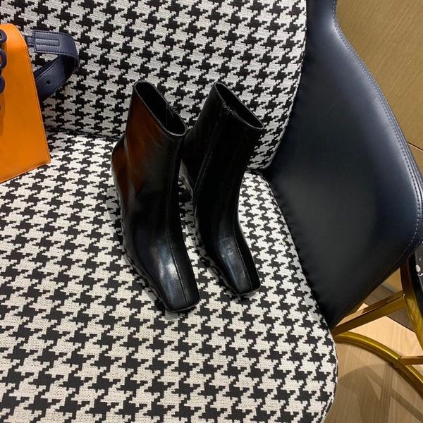

boots 2021 autumn and winter small ankle high heel women's women korean edition thick versatile spring 40, Black