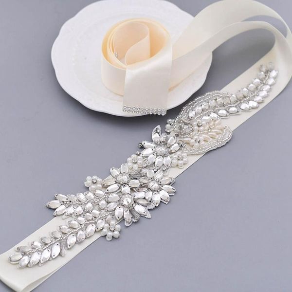 

wedding sashes amorarsi s182 luxury belt rhinestone flowers bride dress accessories ribbon women prom evening dresses belts, White