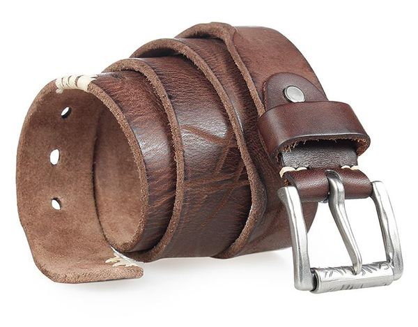 

belts original cowhide belt for men pin buckle full grain leather jeans wide strap cummerbunds, Black;brown