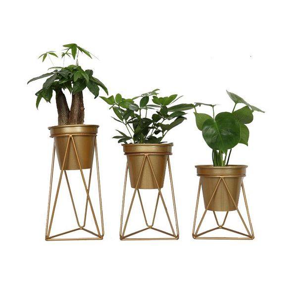 

vases golden metal wrought iron vase modern fashion home living room dining table decoration simple landing flower pot furnishing