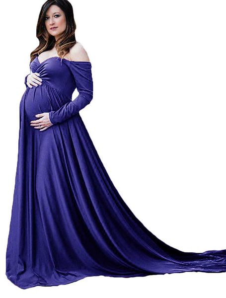 Vestidos de maternidade de cauda longa para sessão de fotos de fotografia de maternidade Props vestidos maxi para vestido de gravidez grávida
