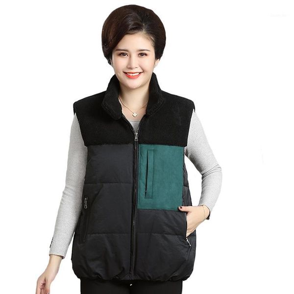 

autumn winter sleeveless vest women waistcoat sleeveless jacket women thick warm loose fleece fur vests casual plus size xl-4xl1, Black;white