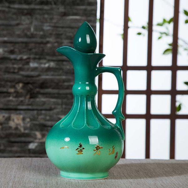 

flask flagon jingdezhen ceramic bottle 1 jin, a pot of wine, empty wine bottle, baijiu pot, 500ml