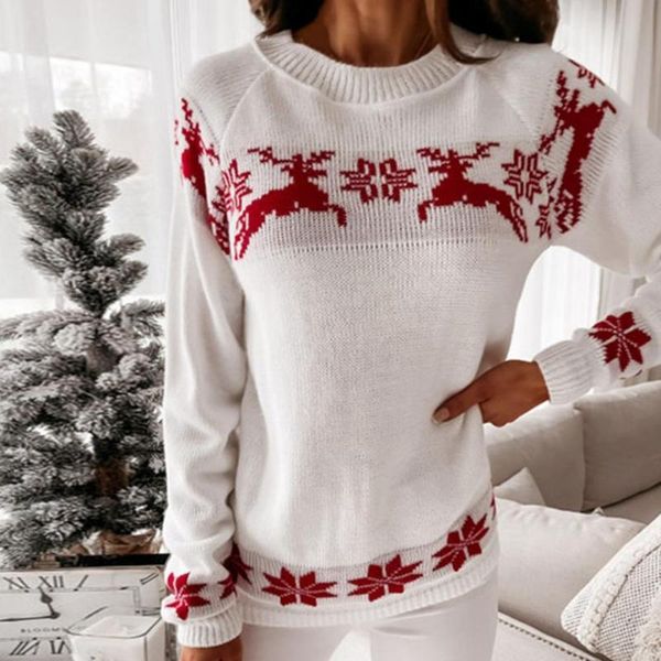 

women's sweaters women sweater long sleeve warm round neck knitted elastic casual stylish lady jumpers spring autumn, White;black