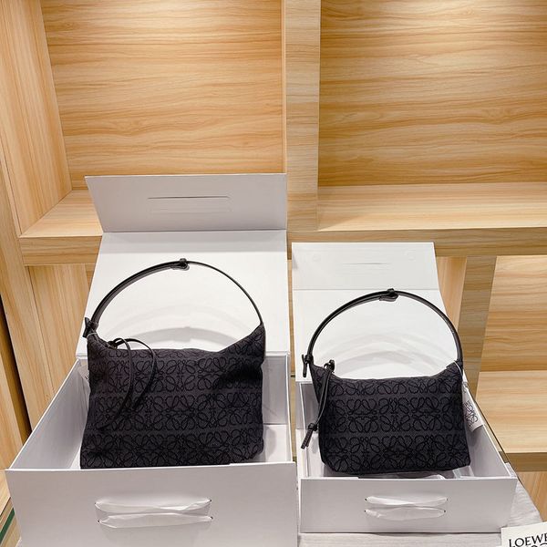 

handbags 2021 women canvas cubi anagram jacquard portable hobo one shoulder dumpling underarm lunch box zmm