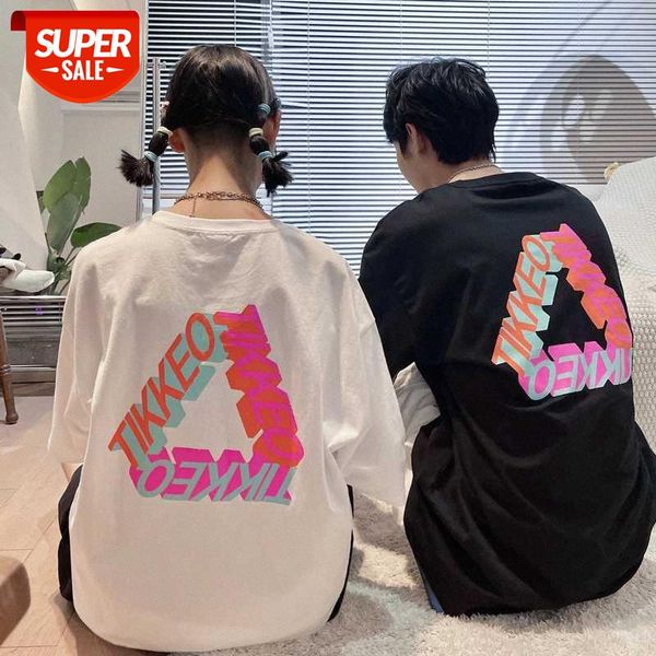 

short-sleeved shirt women's fried street loose korean half sleeve body #kn6c, White