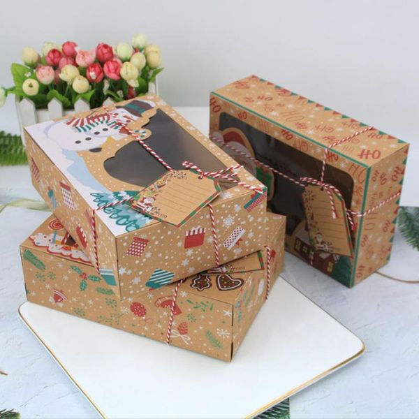 

gift wrap 12pcs/box 2021 christmas cookie boxes bakery cupcake / muffin