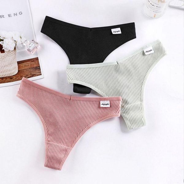 

women's panties low waist thong solid color soft pantys for women no trace briefs female breathable underpants, Black;pink