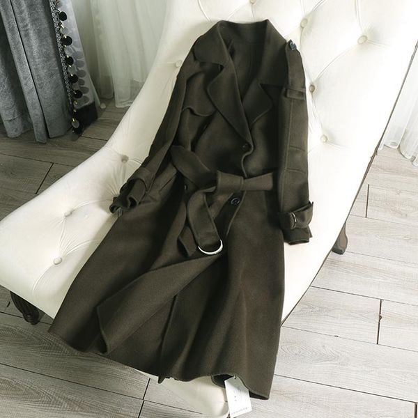 

women's wool & blends welfare 100% coat cashmere female long albarca1, Black