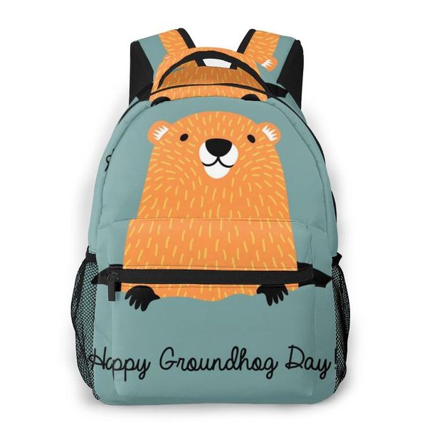 

backpack mountaineering cute groundhog shoulder bags backpacks
