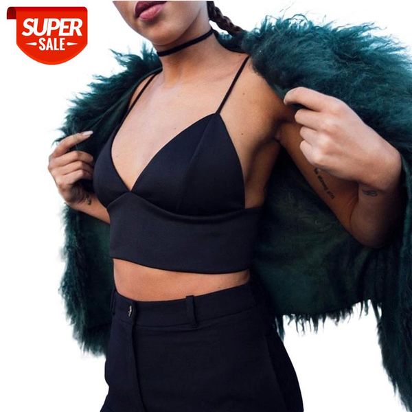 

new arrival european fashion bra women crop fashion slim black bralette vest ladieswear solid fitness bralet sale #qr2e, White