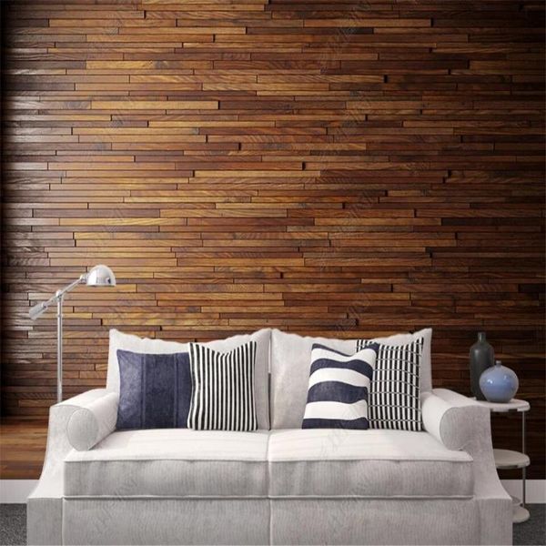 

wallpapers milofi custom 3d wallpaper mural retro three-dimensional wood grain texture living room bedroom background wall decoration wallp