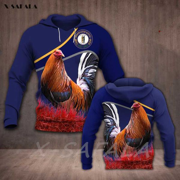

men's hoodies & sweatshirts vietnamese cockfighting rooster 3d printed hoodie man female zipper pullover sweatshirt hooded jersey stree, Black