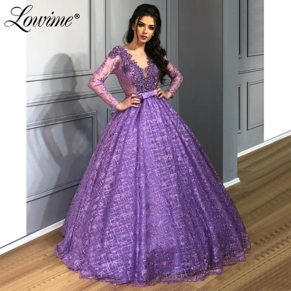 

party dresses arabic dubai purple evening formal long sleeves gowns prom dress muslim celebrity middle east women gown, White;black