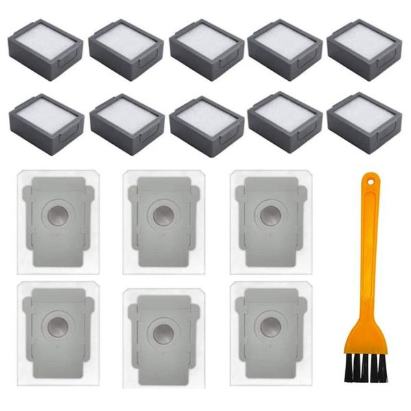

vacuum cleaners 16 pack replacement parts for i&e series i7 i7+ i8 i3 i6+/plus e5 e6 cleaner,hepa filters dust bags