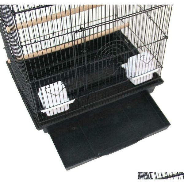 

39" steel bird parrot cage canary parakeet cockatiel w wood pe jllgjm jhhome