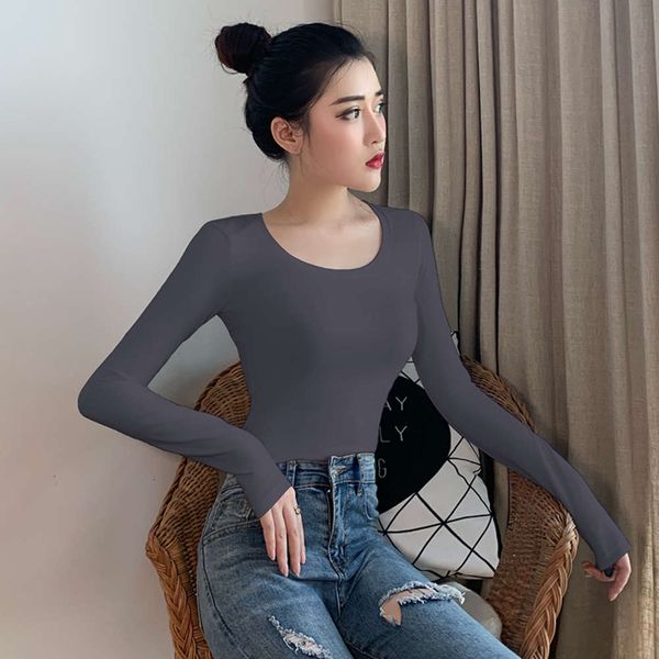 

black low collar plush bottom coat women's autumn and winter foreign style with corset long sleeve round neck t-shirt, White