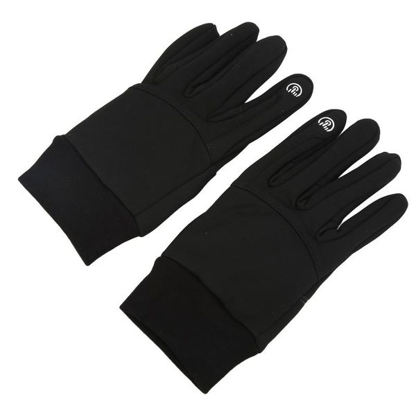 

cycling gloves sports winter outdoor touch screen all finger antislip windproof fleece warm riding bike, Black