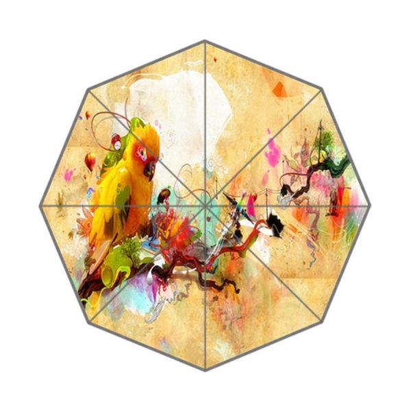 

umbrellas custom the parrot abstract art artwork umbrella sunny and rainy sunscreen anti-uv