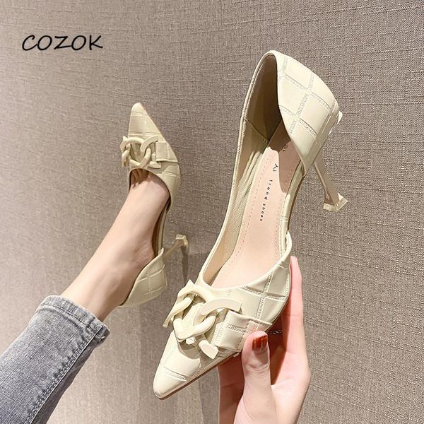 

dress shoes womens 2021 fashion women party casual ol high heels korean for, Black