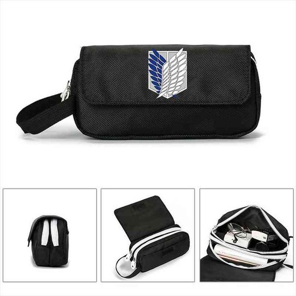 

anime attack on titan cosmetic bag cosplay student school pen pencil case box cartoon makeup storage for