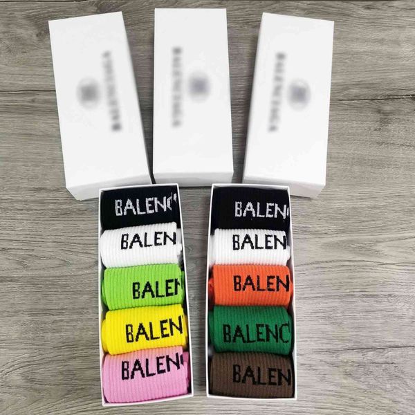 

socks boxed gift box family color cotton trend medium tube two groups of s, Black;white
