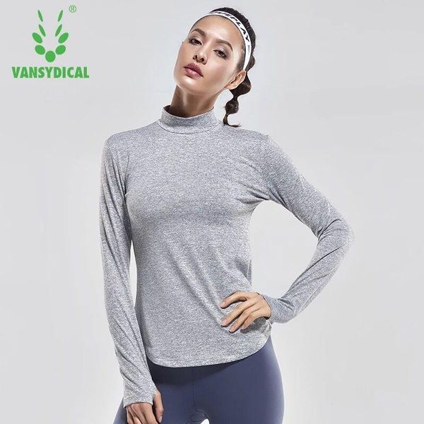 

vansydical women yoga shirts long sleeve gym running workout t shirt thumb hole design fitness training sports sportswear, White;red