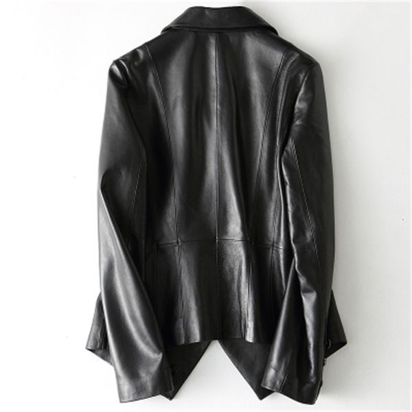 

new fashion genuine sheep leather jacket h47 zq93, Black;brown