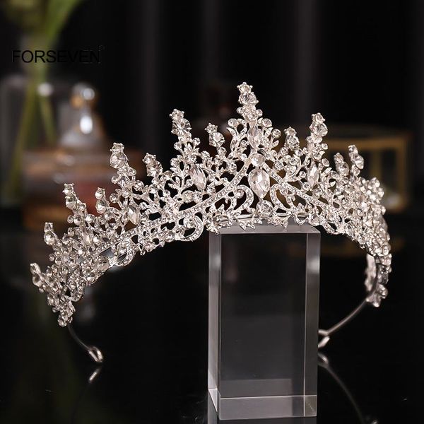

hair clips & barrettes bridal crown headwear wedding birthday headdress rhinestones retro luxury accessories for female jl, Golden;silver