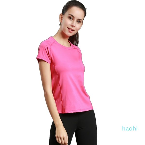 

sports running t-shirt women's round neck short sleeve yoga service fitness service quick dry breathable