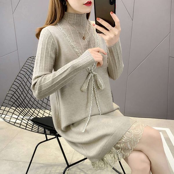

mid long woolen for women's early spring dress in 2021, White;black