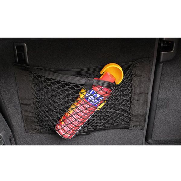

interior mesh bag organizer seat side storage 1pc trunk 40*25cm back black car