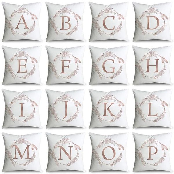 

cushion/decorative pillow decorative english alphabet letter cushion cover polyester bohemian geometric home decoration chair car sofa case