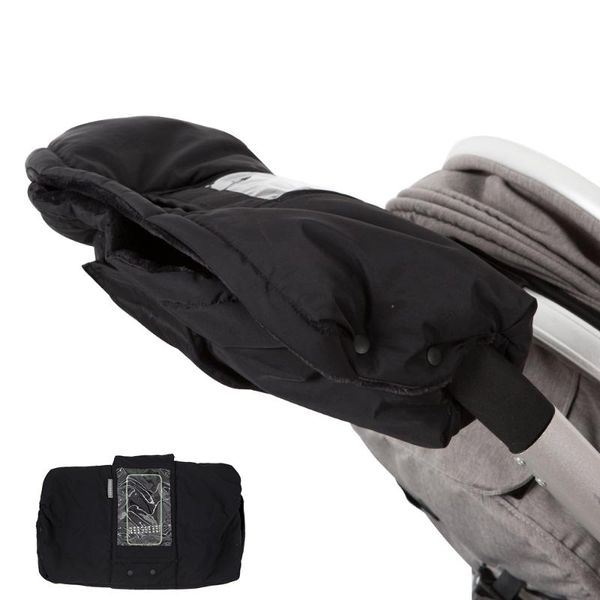 

stroller parts & accessories gloves windproof waterproof hand guard with transparent phone pouch tissue bag soft warm winter antie mitt