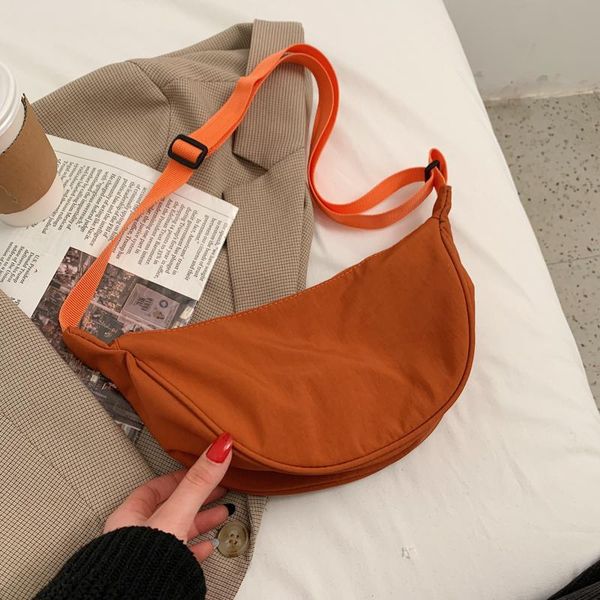 

cross body fashion nylon women crossbody bag simple ladies hobos small shoulder underarm bags solid color female purse handbags bolso mujer