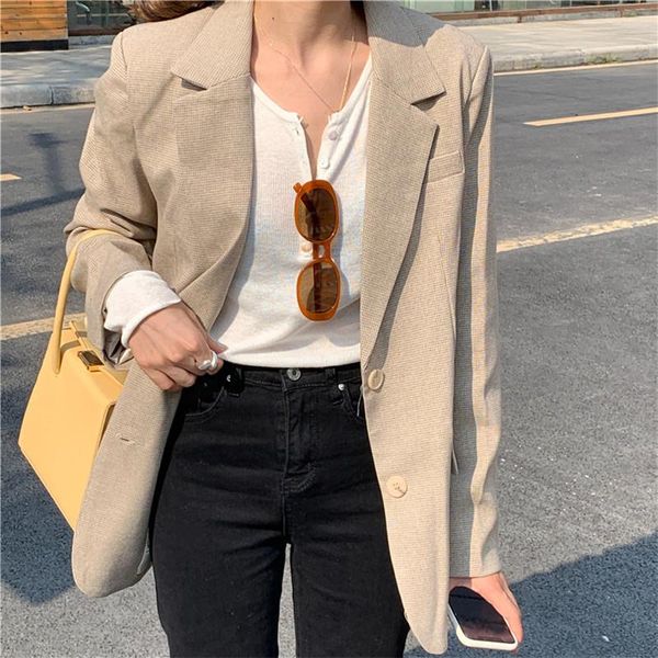

women's suits & blazers women pocket casual blazer jacket fashion office lady korea suit side slit coat female high street outerwear, White;black