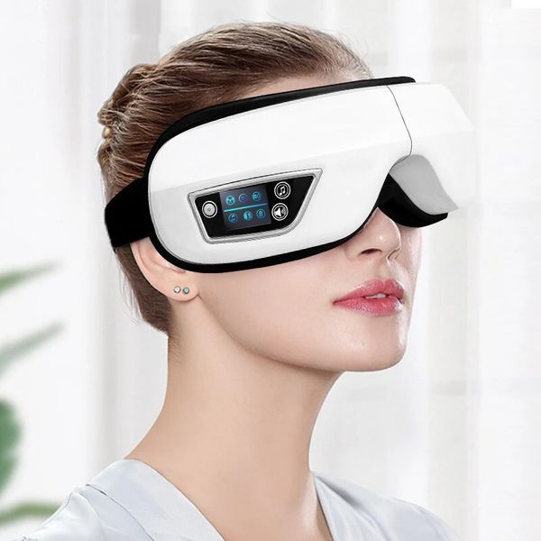 

foldable usb 1200mah bluetooth 6d smart airbag vibration eye massager