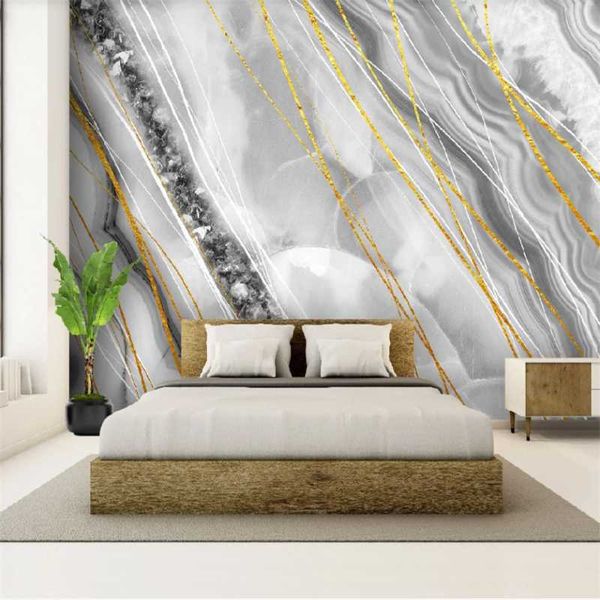 

custom 3d wallpaper mural modern light luxury abstract crystal marble pattern agate microcrystalline stone background wall