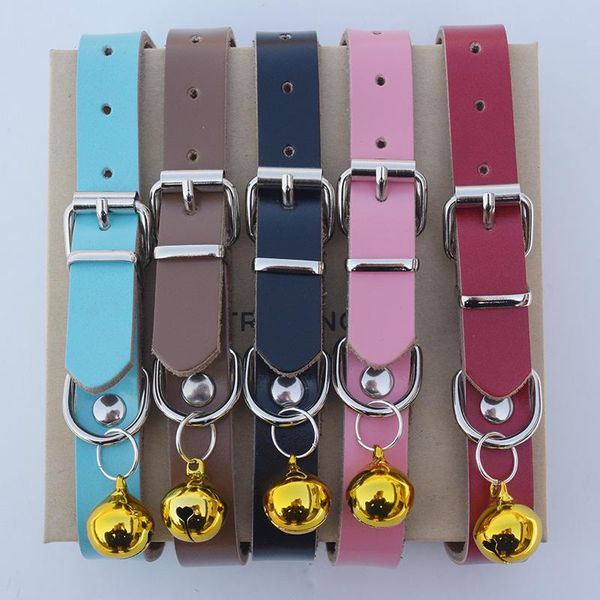 

dog collars & leashes pure cowhide leather puppy dogs spiked rivet for cat-collar pets necklace supplies accessories black red