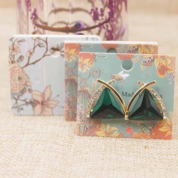 

gift wrap arrived 100pcs5*4.3cm made in korea earring display card full color print package tag